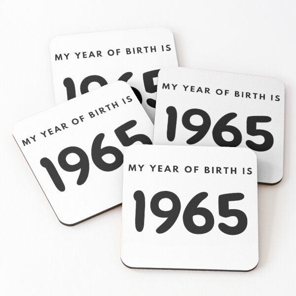 Item preview, My Year of Birth is 1965 designed and sold by LittleWorldShop.