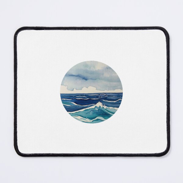 Item preview, Serene Ocean Waves Watercolor designed and sold by Daniel Haddad.