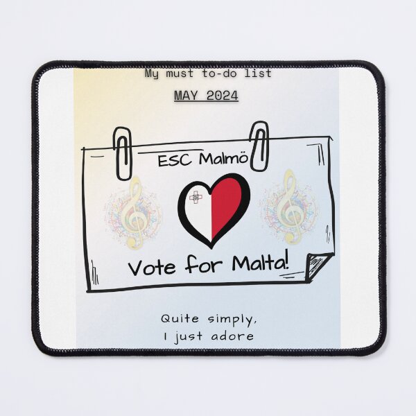 Item preview, EUROVISION SONG CONTEST 2024, VOTE FOR MALTA designed and sold by CreativeBizarre.