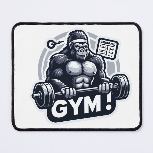 Item preview, Gym Gorilla - Power and Strength Unleashed designed and sold by Apex-Ape.