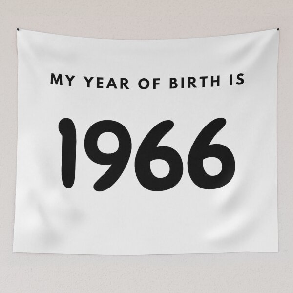 Item preview, My Year of Birth is 1966 designed and sold by LittleWorldShop.