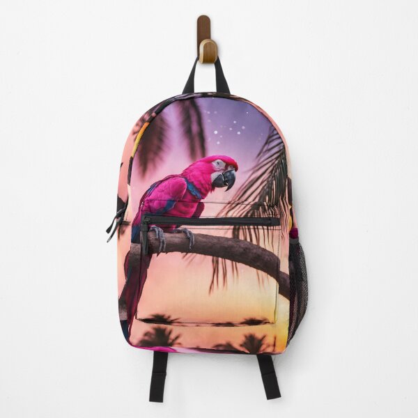 Item preview, Parrot and palms at evening, sky fall of stars, exotic vibes designed and sold by Sugar Wisdom .