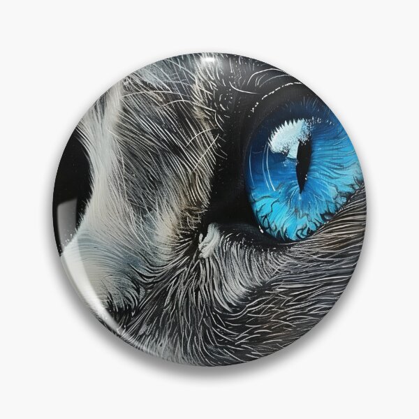 Item preview, ojos azules cat closeup print designed and sold by dcrc.