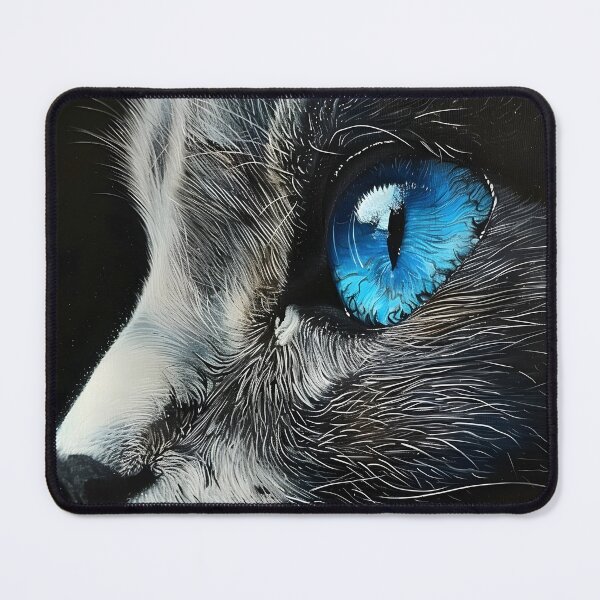 Item preview, ojos azules cat closeup print designed and sold by dcrc.