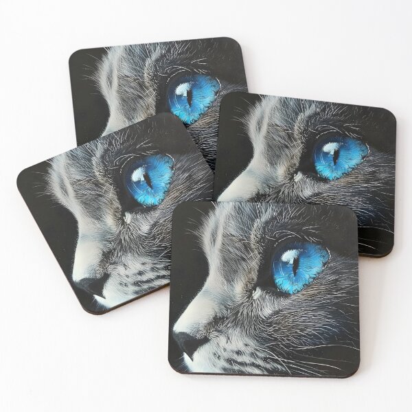 Item preview, ojos azules cat closeup print designed and sold by dcrc.