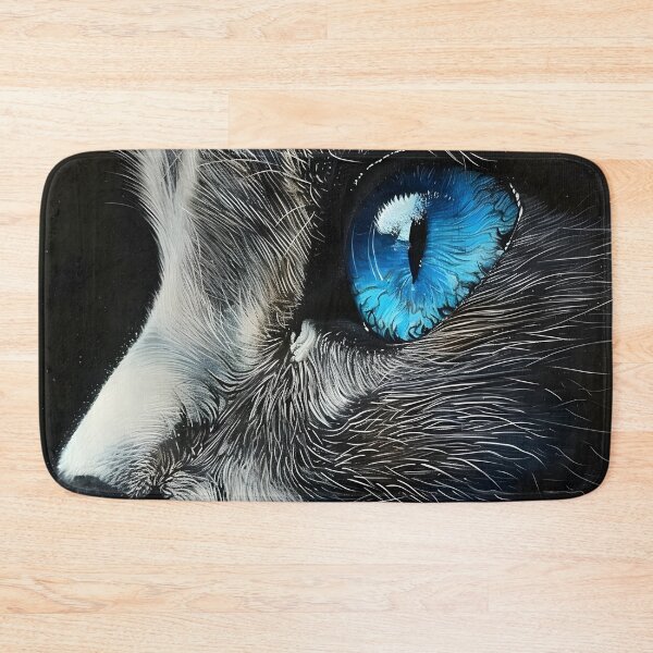 Item preview, ojos azules cat closeup print designed and sold by dcrc.