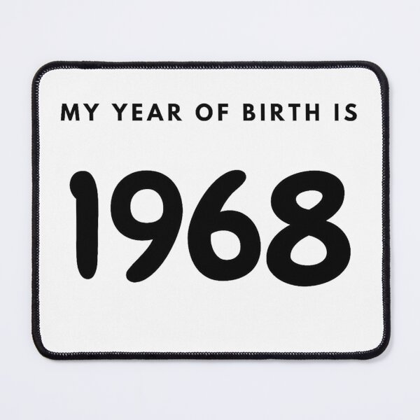 Item preview, My Year of Birth is 1968 designed and sold by LittleWorldShop.