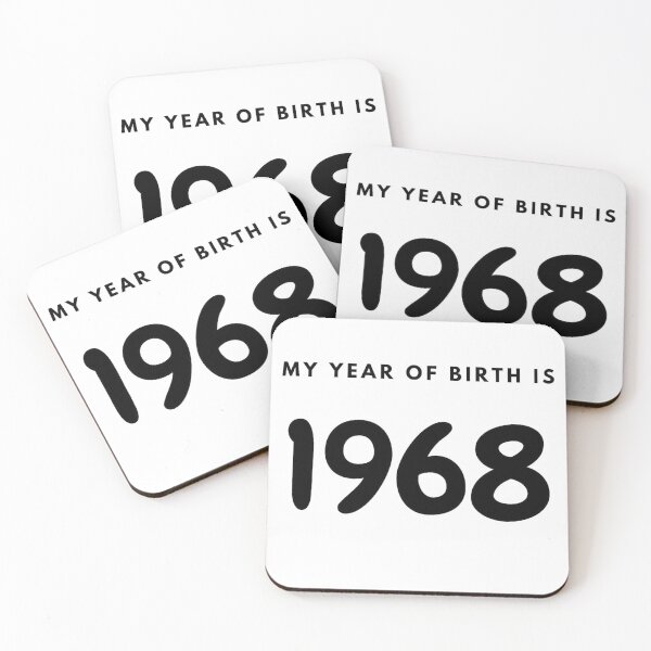 Item preview, My Year of Birth is 1968 designed and sold by LittleWorldShop.