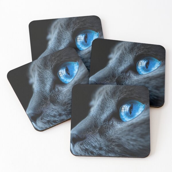 Item preview, ojos azules cat closeup print designed and sold by dcrc.