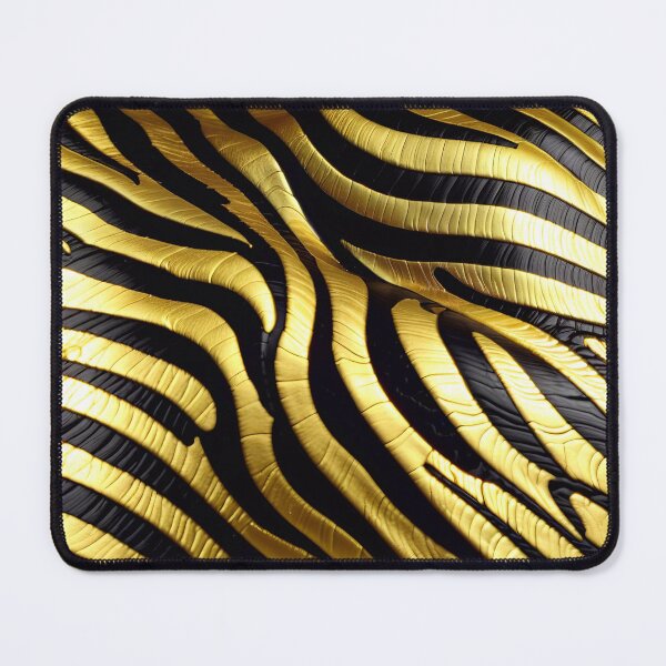 Item preview, Abstract Golden Zebra Skin Pattern designed and sold by TheArtOfPat.