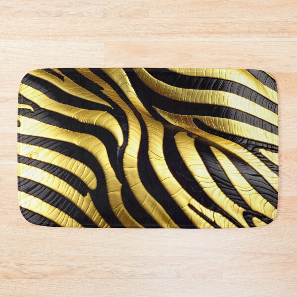 Item preview, Abstract Golden Zebra Skin Pattern designed and sold by TheArtOfPat.