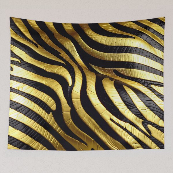 Item preview, Abstract Golden Zebra Skin Pattern designed and sold by TheArtOfPat.