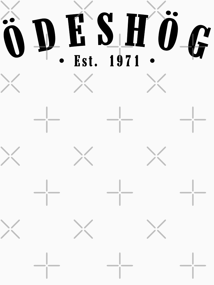 Thumbnail 7 of 7, Classic T-Shirt, Ödeshög Östergötland County Sweden Est. 1971 Black Letter Sverige designed and sold by establishedwear.