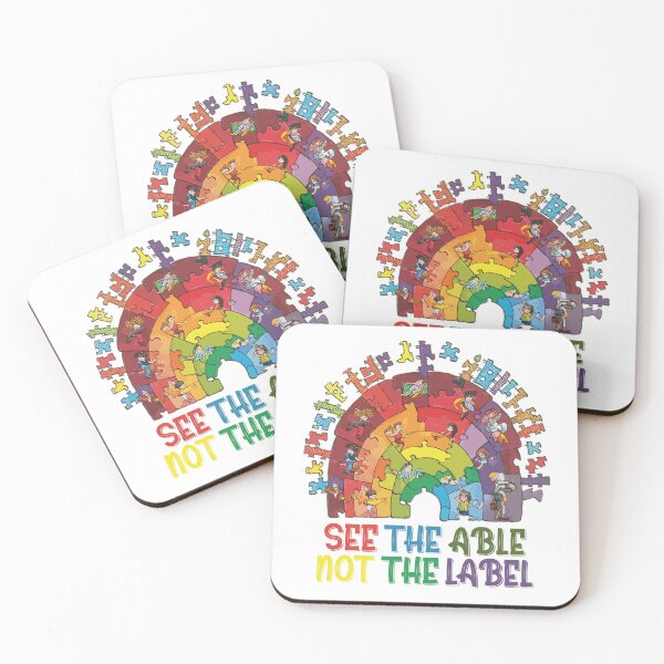 Item preview, see the able not the label autism awareness puzzle rainbow designed and sold by hichametta.