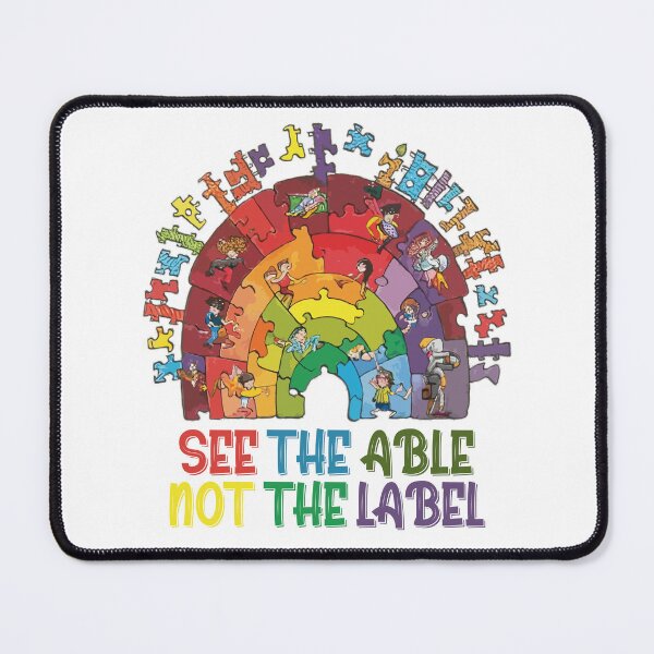 Item preview, see the able not the label autism awareness puzzle rainbow designed and sold by hichametta.