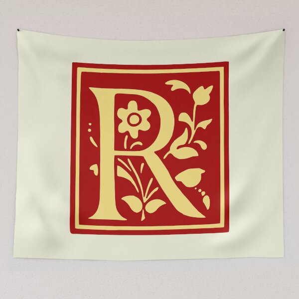 Item preview, Vintage Letter R Monogram Initial Red and Yellow designed and sold by Jeallan Designs.