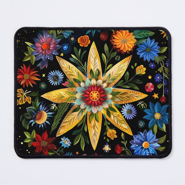 Item preview, colorful botanical cosmos print designed and sold by dcrc.