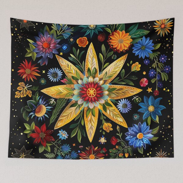 Item preview, colorful botanical cosmos print designed and sold by dcrc.