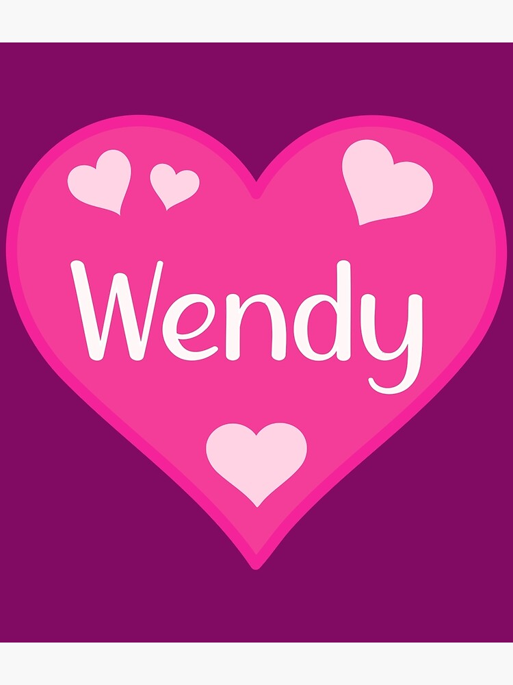 Wendy Nombre Corazón Rosa
