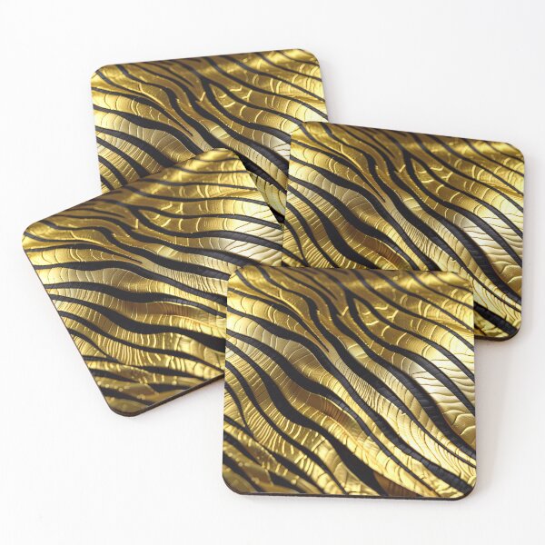 Artikelvorschau, Abstract Golden Zebra Skin Pattern entworfen und verkauft von TheArtOfPat.