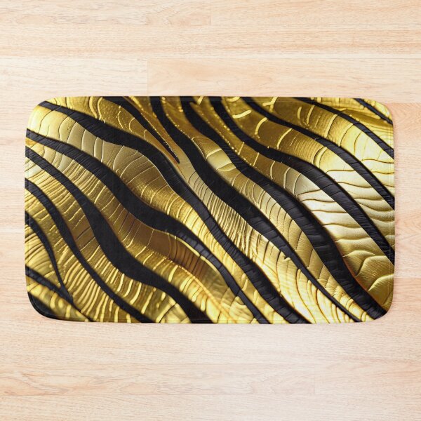Item preview, Abstract Golden Zebra Skin Pattern designed and sold by TheArtOfPat.