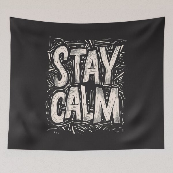 Item preview, Stay Calm Typography Art designed and sold by RuyaFab.