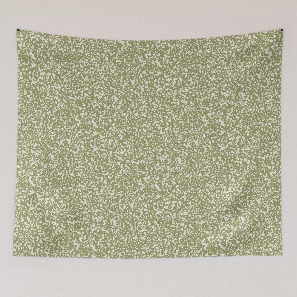 Item preview, Stippled Speckles - Eggshell on Avocado Green designed and sold by Megs Lang.