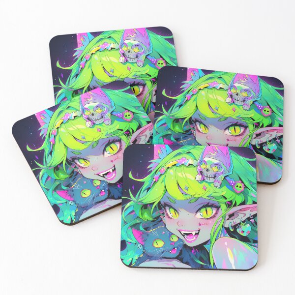 Item preview, Vibrant Neon Fairy Pet Fantasy Anime Girl designed and sold by bubblegoth.