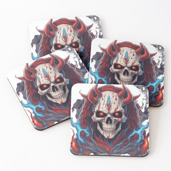 Item preview, Infernal Quartet: Red-Horned Skull designed and sold by MrDarkRealm.