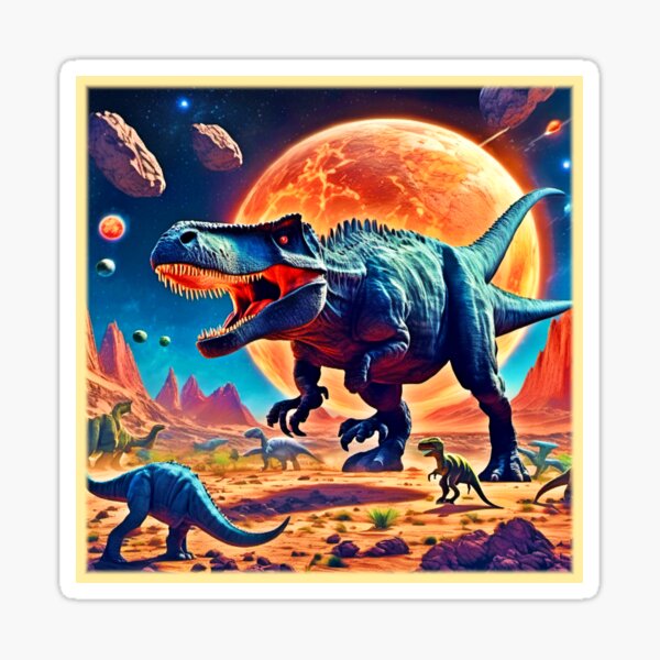Item preview, Asteroid Impact Dinosaurs designed and sold by Health And Fitness Posts e-Store.