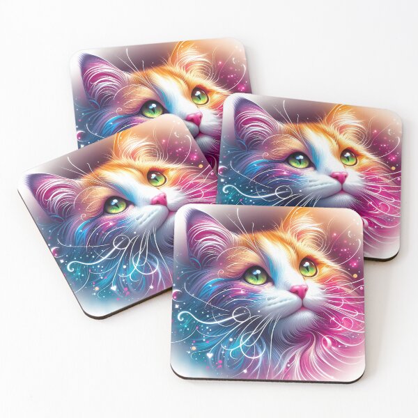 Item preview, Cosmic Whiskers: A Whimsical Pop Art Cat Portrait designed and sold by Vitalka-uk.