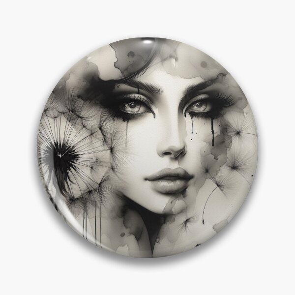 Item preview, Portrait Of A Beautiful Woman With Dandelion - Oneiric Artwork designed and sold by JoyPhotoArt.