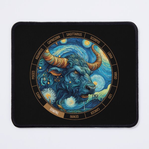Item preview, ZODIAC Taurus - Astrological TAURUS - TAURUS - ZODIAC sign - Van Gogh style - 4 designed and sold by ArtProjectShop.