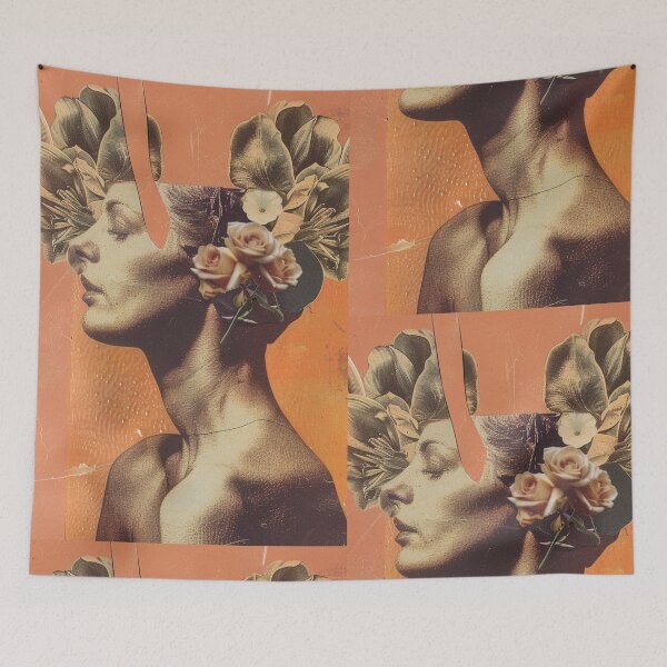 Item preview, collage flowers, paper, art designed and sold by Sarfa-art.