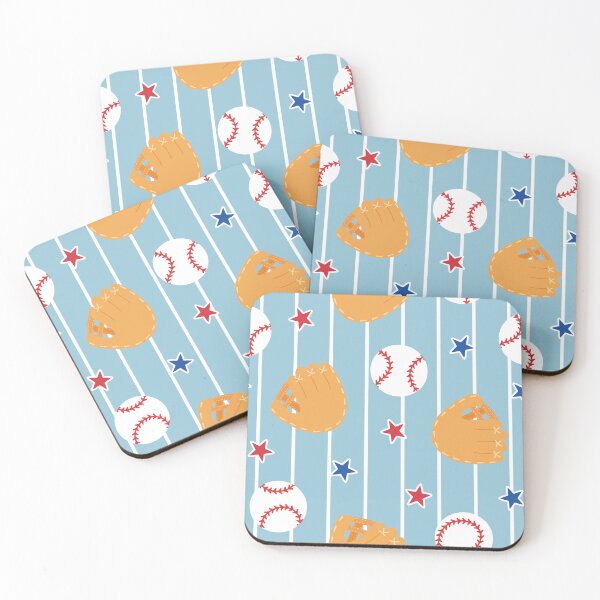 Item preview, Baseball Pinstripe Light Blue Baby Sports designed and sold by SamAnnDesigns.