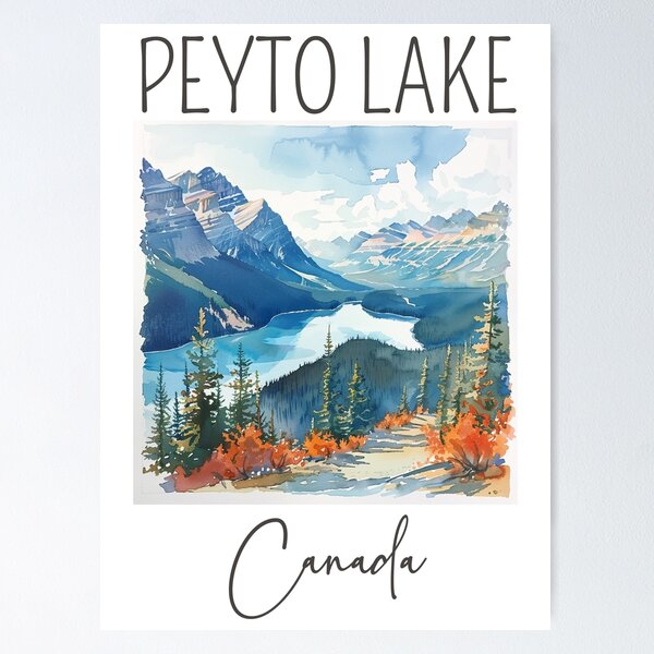 Item preview, Watercolor Design of Peyto Lake - Canada  designed and sold by Sketch-Shack.