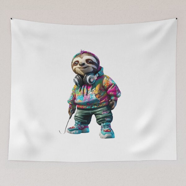 Item preview, Cute Sloth in Hip Hop Outfit designed and sold by najega911.
