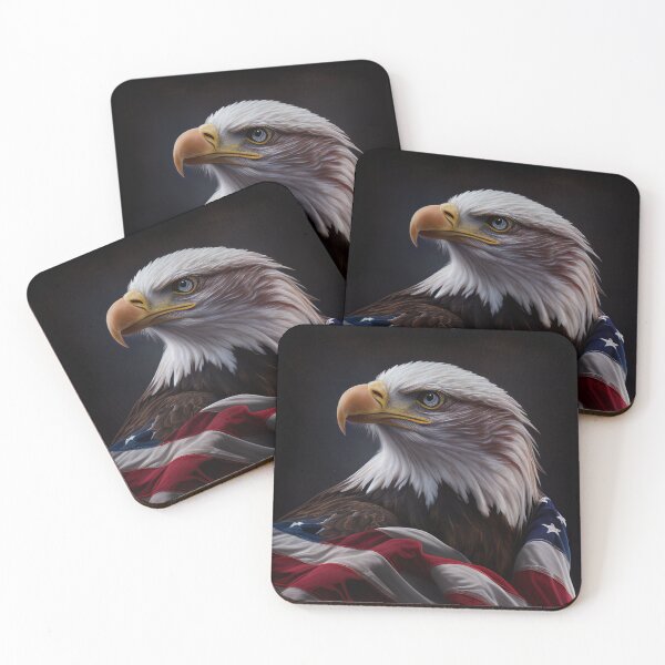 Item preview, Bald Eagle Head with the American Flag background | Patriotic | Home Decor | Gift | designed and sold by LivingBold.