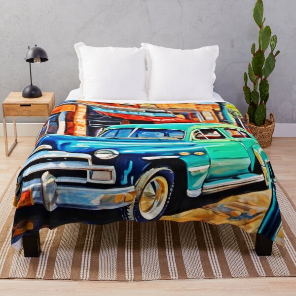 Item preview, Vintage Car Street Art designed and sold by Health And Fitness Posts e-Store.