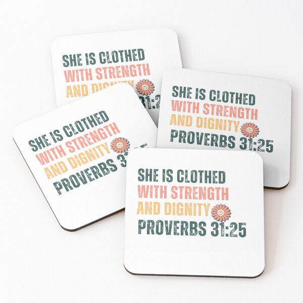 Item preview, She is clothed with Strength and Dignity Proverbs 31 designed and sold by ebocraft.