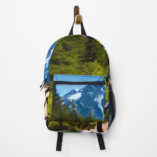 Item preview, Alpine Ascent - Mountain Biker Amidst Majestic Peaks designed and sold by GrizzlyCollective.