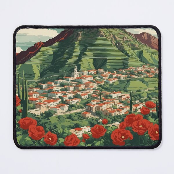Item preview, Bernal Queretaro Magic Town Mexico Vintage Travel Tourism Poster designed and sold by TravelersGems.