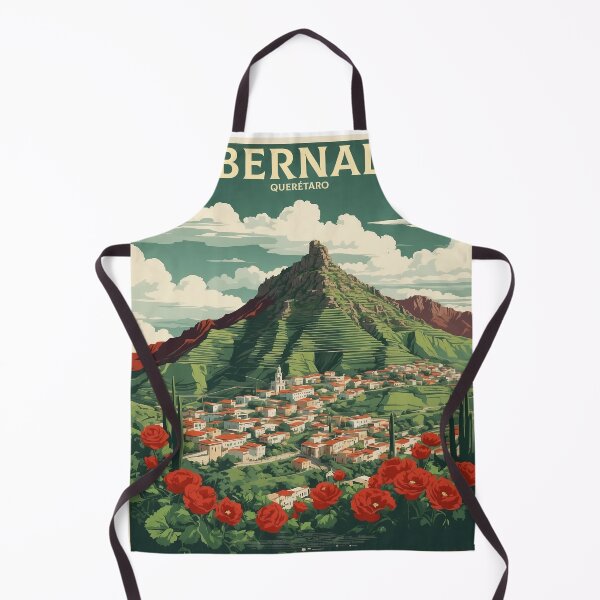 Item preview, Bernal Queretaro Magic Town Mexico Vintage Travel Tourism Poster designed and sold by TravelersGems.