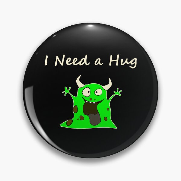 Item preview, I Need a Hug Cute Blob Monster Dark Color designed and sold by TinyStarAmerica.