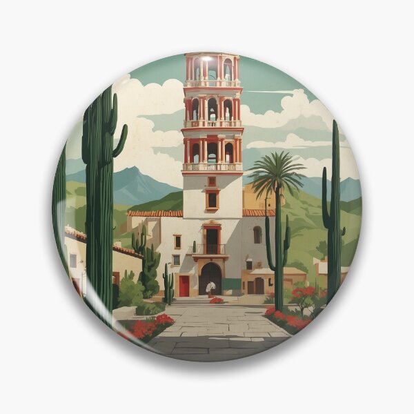 Item preview, Cadereyta de Montes Queretaro Magic Town Mexico Vintage Travel Tourism Poster  designed and sold by TravelersGems.