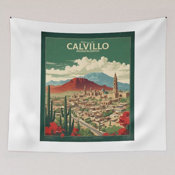 Item preview, Calvillo Aguascalientes Magic Town Mexico Vintage Travel Tourism Poster  designed and sold by TravelersGems.