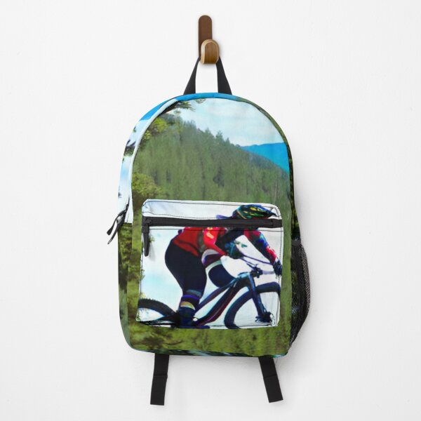 Item preview, Airborne Adventure - Mountain Biker Soaring Through Forest Canopy designed and sold by GrizzlyCollective.