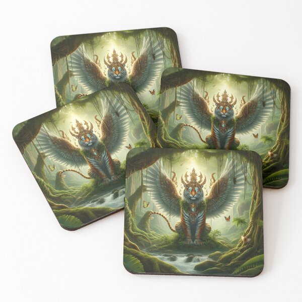 Item preview, 007 - Tiger God in the Forest designed and sold by CyberGlow Designs.