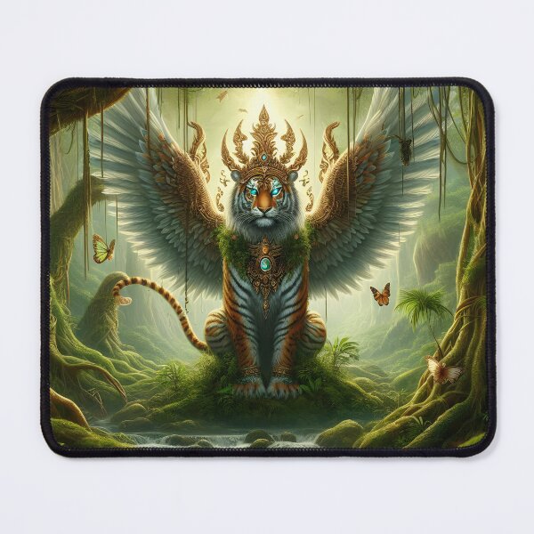 Item preview, 007 - Tiger God in the Forest designed and sold by CyberGlow Designs.