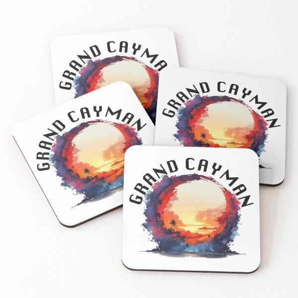 Item preview, Grand Cayman Sunset (with Black Lettering) designed and sold by VelvetRoom.